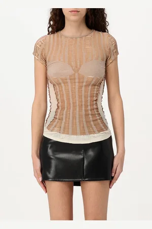 Diesel Top in maglia di cotone effetto used
