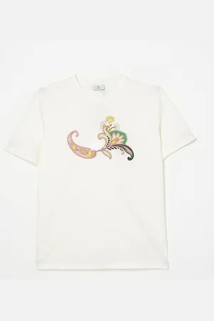 Etro T-shirt in cotone con stampa paisley