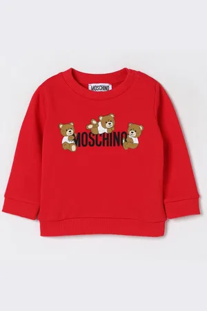Moschino Felpa a girocollo con stampa Teddy