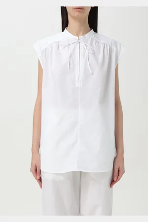 BARENA Blusa smanicata in cotone