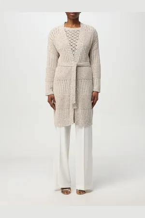 ELEVENTY Cardigan a vestaglia in maglia di cotone