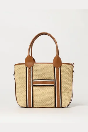 Hogan Borsa Script in pelle e rafia