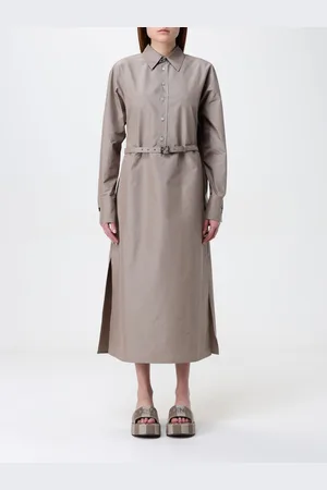 Fendi Abito chemisier in cotone e seta