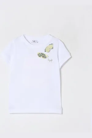 Il gufo T-shirt in cotone con farfalle