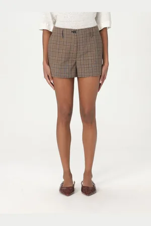 Pinko Pantaloncino in misto lana check