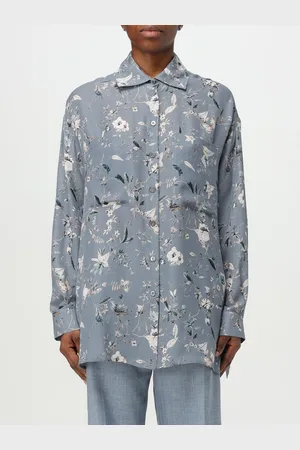 ELEVENTY Camicia in seta con stampa floreale