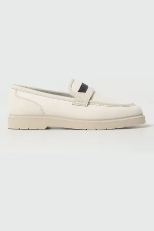 Brunello Cucinelli Mocassino in canvas di cotone e camoscio con monile