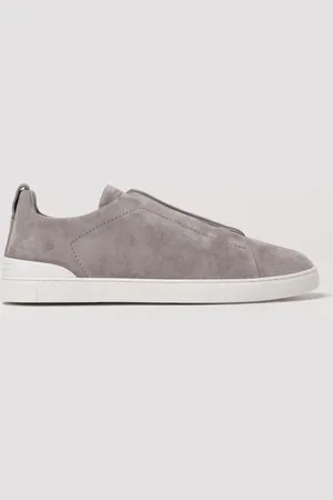 Ermenegildo Zegna Sneakers Triple Stitch in camoscio