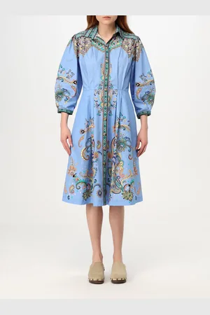 Etro Abito chemisier in cotone con stampa Paisley