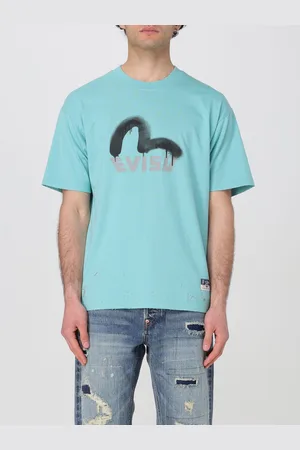 Evisu T-shirt in cotone con stampa logo