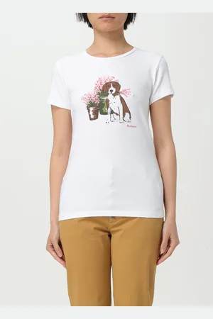 Barbour T-shirt in cotone con stampa