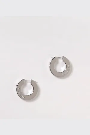 Acne Studios Orecchini Crystal Hoop in ottone con cristalli incastonati