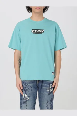 Evisu T-shirt in cotone con stampa logo