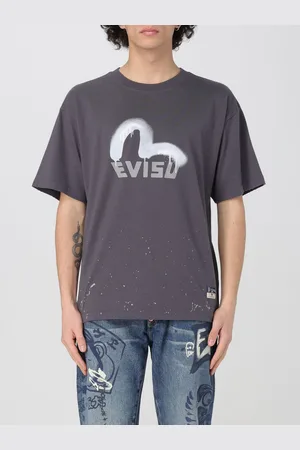 Evisu T-shirt in cotone con stampa logo