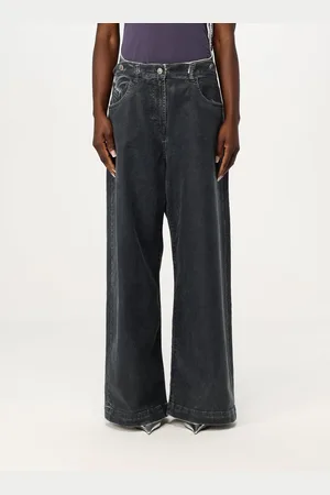 The Attico Jeans palazzo in denim con effetto doppia vita