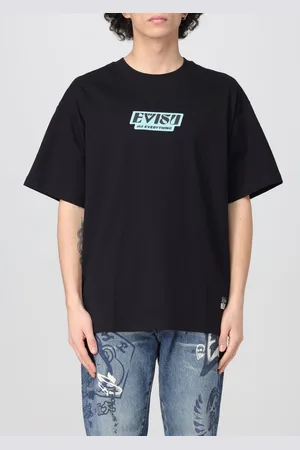 Evisu T-shirt in cotone con stampa logo