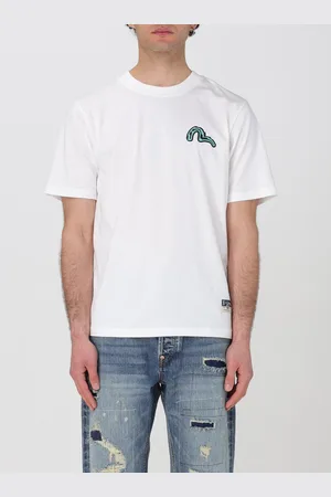 Evisu T-shirt in cotone con stampa logo