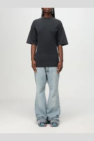Balenciaga T-shirt in cotone con fettucce intrecciate
