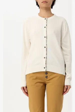 Barbour Cardigan a girocollo con toppe check