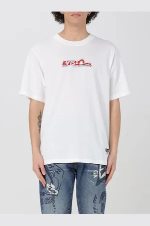 Evisu T-shirt in cotone con stampa logo