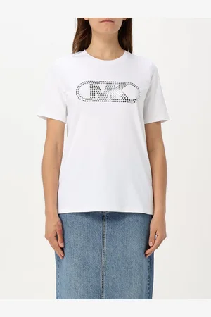 Michael Kors T-shirt monogram MK di strass