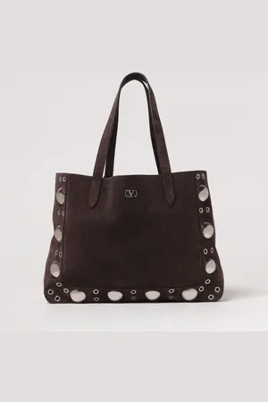 VALENTINO GARAVANI Borsa Nellcôte in camoscio con borchie ed occhielli