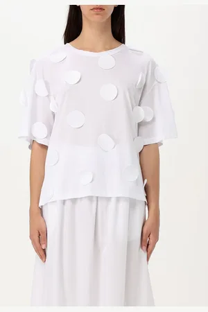 MEIMEIJ T-shirt in cotone con inserti a pois