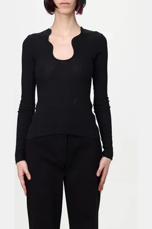 Salvatore Ferragamo T-shirt in cotone con scollatura a onde