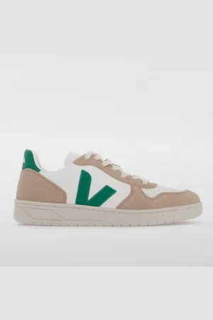 Veja Sneakers V-10 in pelle senza cromo