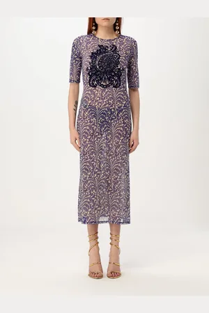 Etro Abito in tulle con stampa Paisley