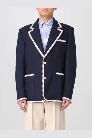 VALENTINO Blazer a monopetto in misto lino e cotone
