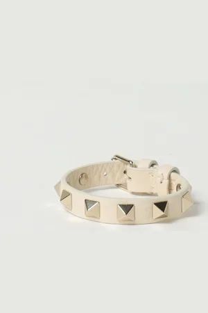 VALENTINO GARAVANI Bracciale Rockstud in pelle a grana naturale