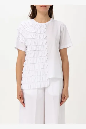 MEIMEIJ T-shirt in cotone con rouches