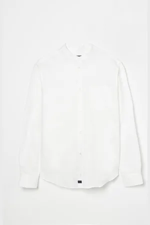 FAY Camicia classica in lino e cotone