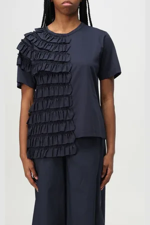 MEIMEIJ T-shirt in cotone con rouches