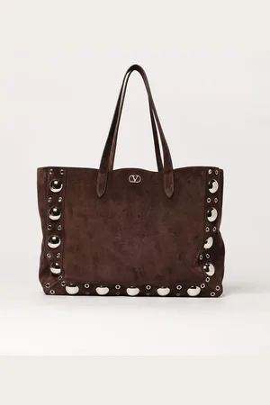VALENTINO GARAVANI Borsa Nellcôte in camoscio con borchie ed occhielli