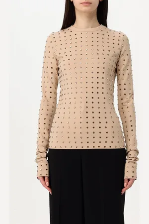 Sportmax T-shirt in jersey con strass