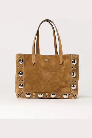 VALENTINO GARAVANI Borsa Nellcôte in camoscio con borchie ed occhielli