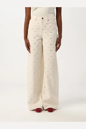 Self-Portrait Jeans in denim con fiocchi di strass