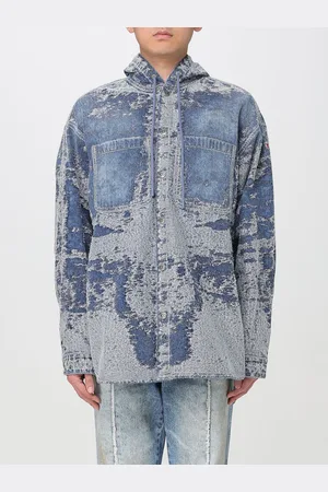 Diesel Overshirt con cappuccio in distressed