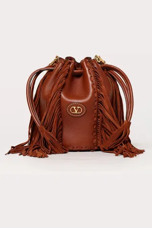 VALENTINO GARAVANI Borsa VLogo Signature in pelle con frange