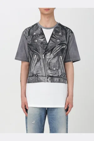 Balmain T-shirt in cotone con stampa biker