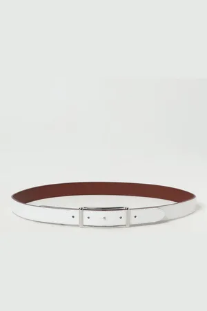 SEMICOUTURE Cintura reversibile in pelle