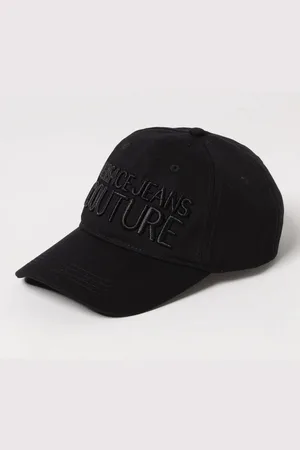 VERSACE Cappello in cotone con logo ricamato