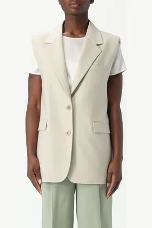 Golden Goose Gilet a monopetto in lana vergine e cotone