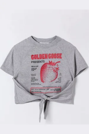 Golden Goose T-shirt in cotone con stampa fragola