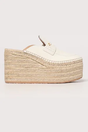 Gianvito Rossi Espadrillas con zeppa in pelle