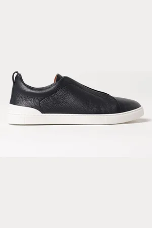 Ermenegildo Zegna Sneakers Triple Stitch in pelle a grana