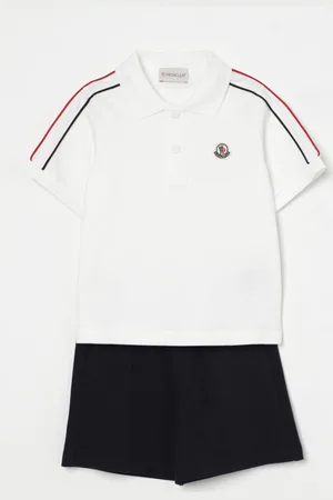 Moncler Coordinato in cotone con logo