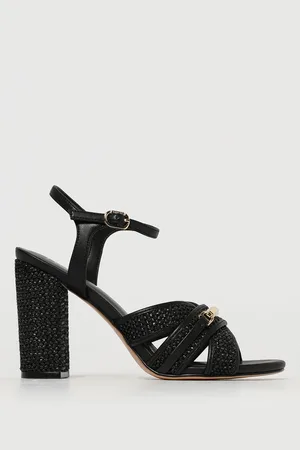 Twin-Set Sandalo in rafia intrecciata e pelle sintetica